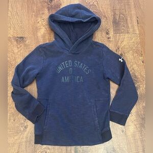 Under Armour unisex boy girl hoodie medium 10/12 loose fit cold gear USA